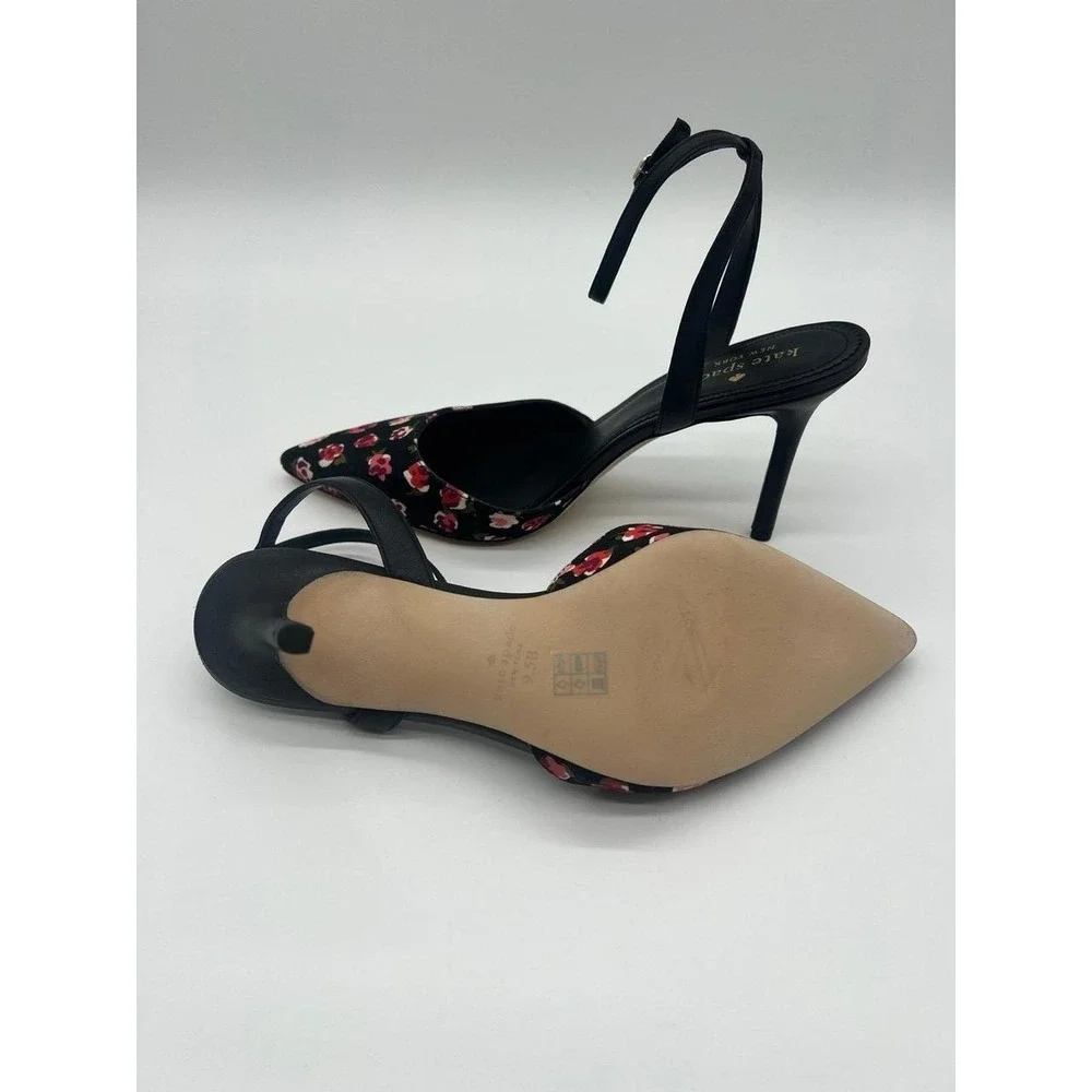 Kate Spade Ankle Strap Floral Heel 9.5